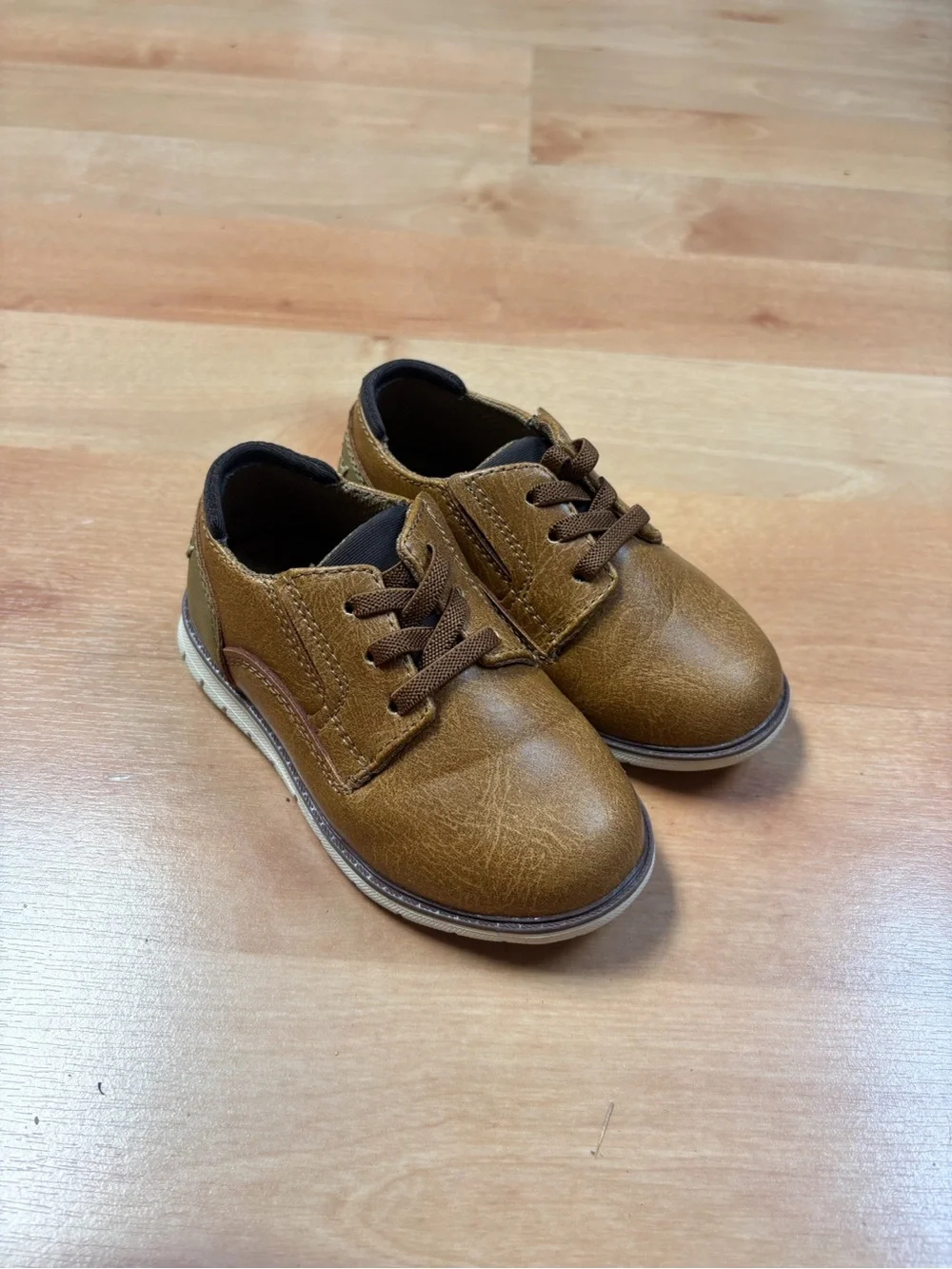 Mix No. 6 Lil Bob Toddler Dress Shoes Brown Faux Leather Oxfords Size 8